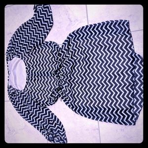Speechless Chevron dress with belt